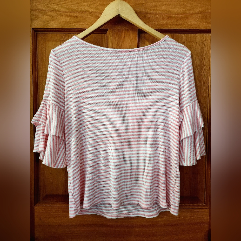 Blu Pepper Medium Boutique Top Pink & White